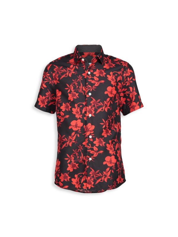 Elie Balleh ?Boy's Floral Button Up Shirt